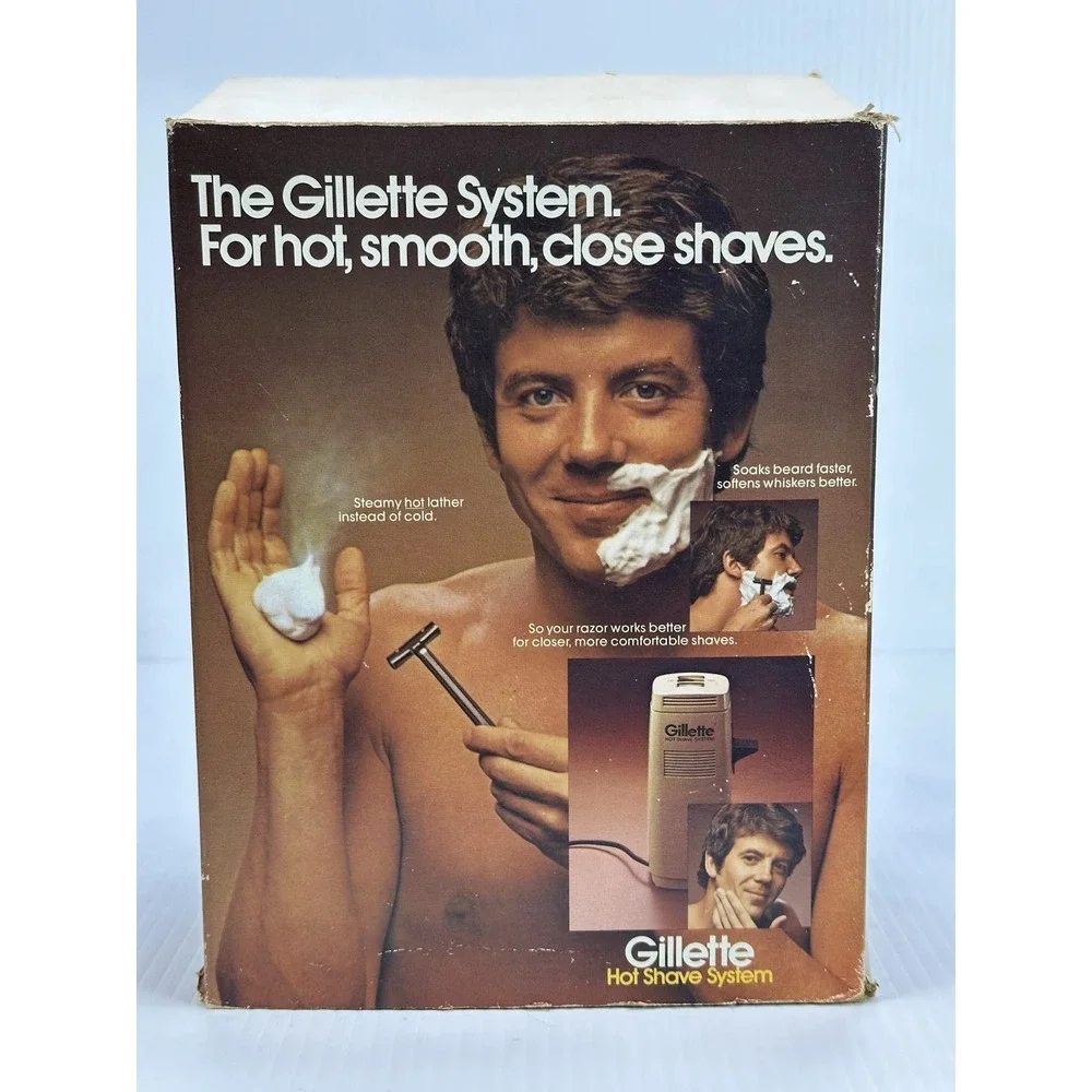 Vintage Gillette Hot‎ Shave System GSM-3 OPEN BOX Unused Green Light Comes On
